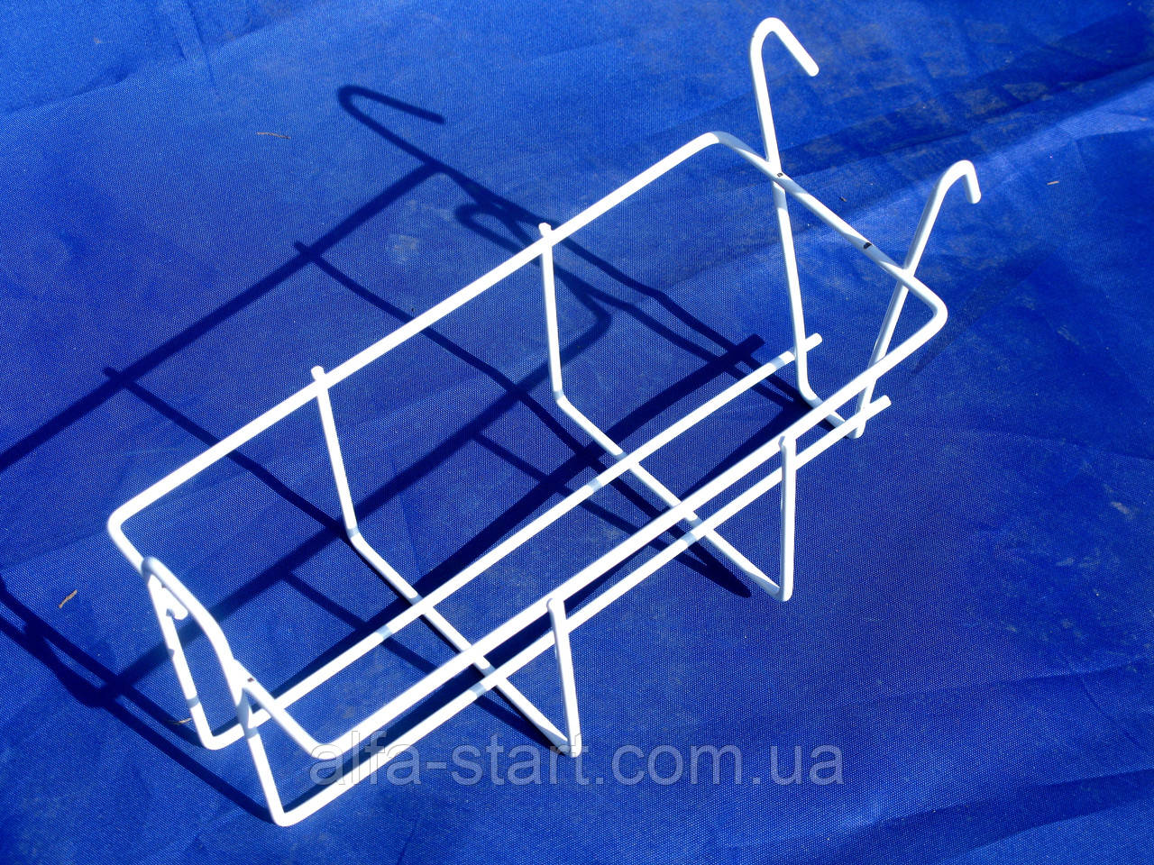 Полиця-кишеня 19/11 см біла металева для сигарет і товарів у пакованні на торгову сітку, фото 1