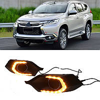 DRL штатные дневные ходовые огни LED- DRL для Mitsubishi Pajero Sport 16+