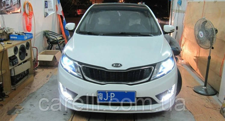 Протитуманні фари DRL з денними ходовими вогнями LED-DRL для Kia Rio 2012+