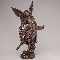 Фирменная статуэтка Veronese "Ангел с лентой" 30 см. под бронзу