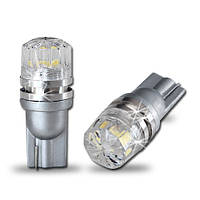 Светодиодная синяя (Blue) автолампа T10 2W Crystal lens (Silver socket) (Precision)