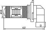 Світлодіодна автолампа HB4(9006), 15 W (500 Lm) WARM Samsung LED chip (SMD2323), фото 2