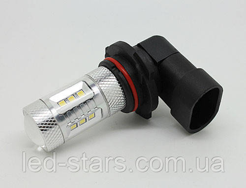 Світлодіодна автолампа HB3 (9005), 22 W (620 Lm) WHITE 6000K 12PCS 1W SAMSUNG +2PCS 5W CREE + Лінза