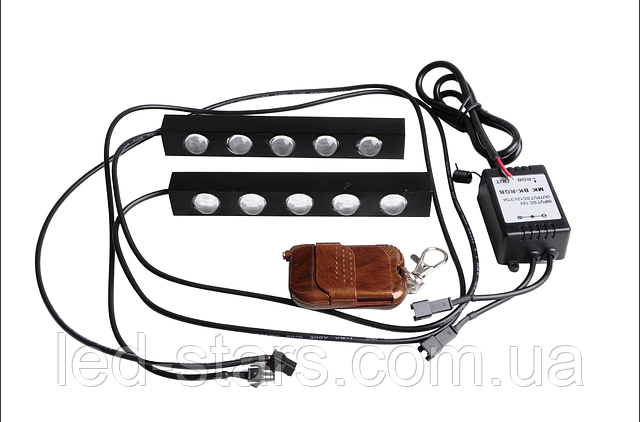 Денні ходові вогні MC-DRL-16-1 (L: 140 mm W:20 mm H: 20 mm) (з пультом ДК RF)