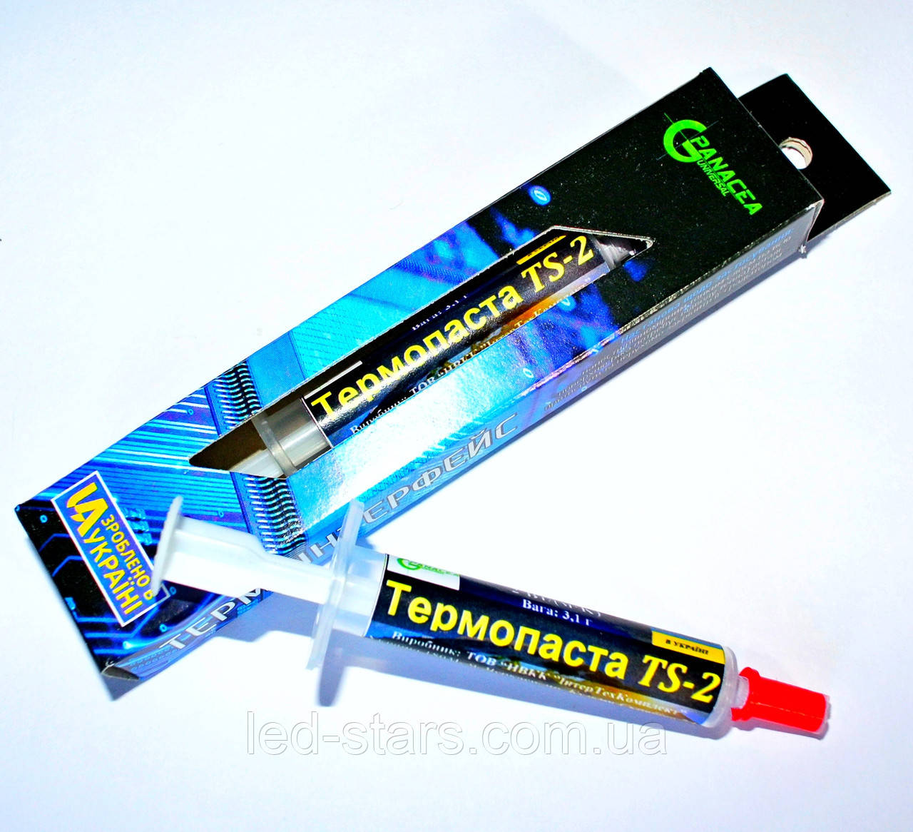 ТЕРМОПАСТА TS-2 (2W/mk) (3,1г.-1мл) в упаковці