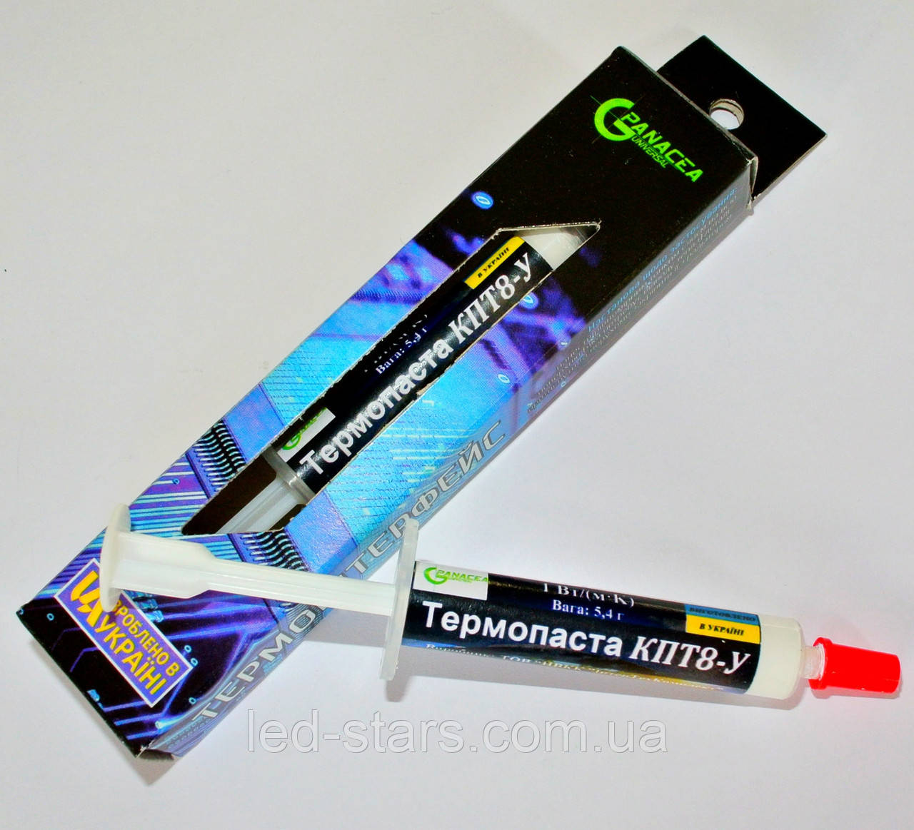 ТЕРМОПАСТА КПТ-8У (1W/mk) (4.2г.-2 мл) у пакованні