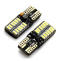 Світлодіодна автолампа T10 (W5W) White 24 pcs Samsung 3014smd Canbus (No polarity)