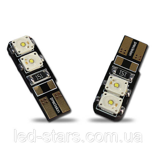 Світлодіодна автолампа T10 (W5W) White 12 W OSRAM CHIP (7060 3 W) Canbus (250 Lm) з "обманкою"
