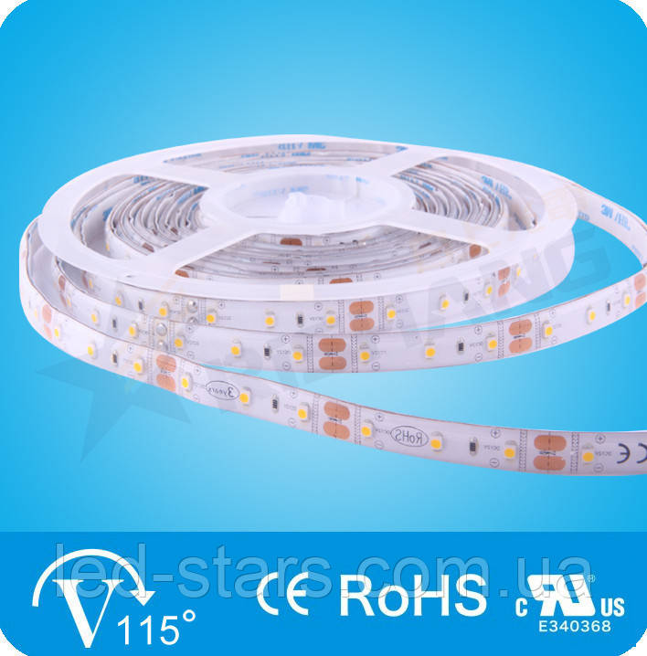 Белая 6,0W SMD3528 (60 LED/м) (w) 7120-7550K Outdoor IP65 Rishang Premium - фото 2 - id-p91236448