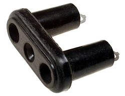 РД1-1 Розетка двополюсна чорна