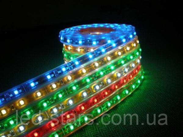 Синя (blue) стрічка світлодіодна ударостійка 6,0W SMD3528 (60 LED/м); Outdoor IP68 Premium