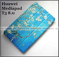 Синий с деревом чехол книжка Huawei Mediapad T3 8 KOB-L09 TFC эко PU