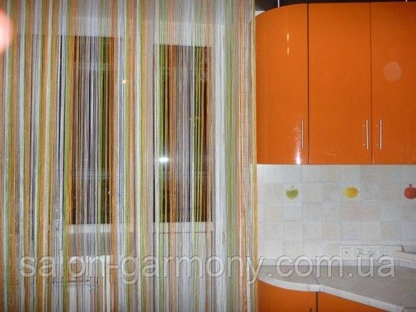 Шторы нити радуга 106 ( белый+оливка+оранж+беж) - фото 9 - id-p26543190