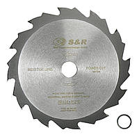 Пильный диск S&R PowerCut 160x20 мм 12 зуб по древесине, древесине с гвоздями остатками бетона панелей ДСП МДФ
