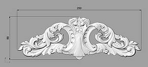  Горизонтальний декор 38 бароко накладка — 250х88 мм, фото 2