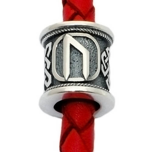 

Серебряная руна Уруз бусина шарм из серебра 925 пробы