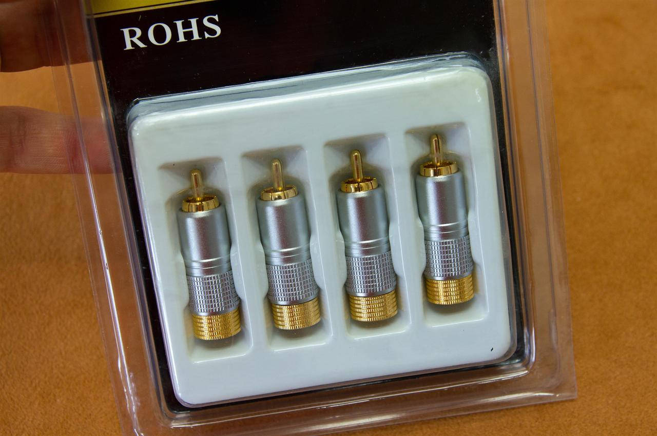 

RCA штекера MRS (позолота Gold 24K)