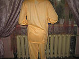 Піжама жіноча 100% бавовна розмір М (46) малинова і оранж окантовка в смужку, фото 4