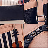 Рюкзак міський жіночий з еко шкіри Клавіші для дівчаток, дівчат (сірий), фото 8