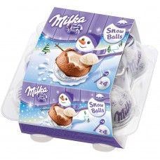 Цукерки шоколадні Milka Snow Balls Сніжки 112 г Німеччина, фото 1