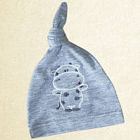 Шапочка з вузликом регульований розмір у пологовий ексклюзив 1 3 6 9 місяців