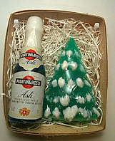 Подарунковий набір сувенірного мила Мартіні і ялинка зі снігом