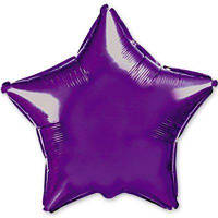 Фольгированная звезда 18"(45см) фиолетовая ме flexmetal