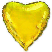 Фольгированное сердце 18" золото ме flexmetal