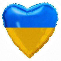 Сердце 18" флаг Укр. ме flexmetal