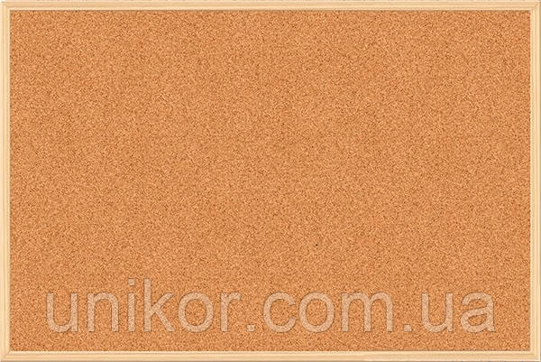 Дошка коркова, 90*120 см, дерев'яна рамка. BuroMax