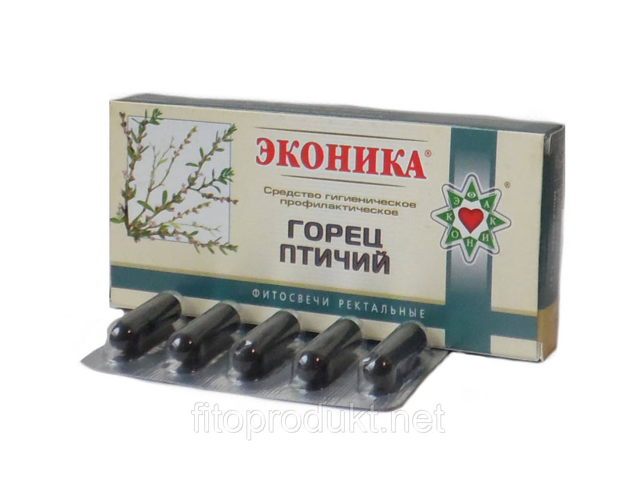 Горець пташиний (спориш) фитосвечи з рослинних екстрактів №10 Еконіка