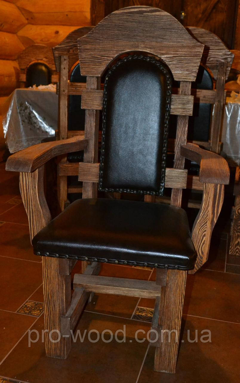 Крісло шкіряне під старовину