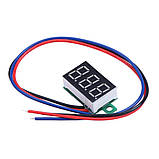 Вольтметр цифровий DC 0-100V три дроти Зелений, фото 3