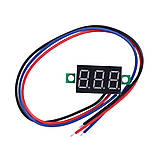 Вольтметр цифровий DC 0-100V три дроти Зелений, фото 2