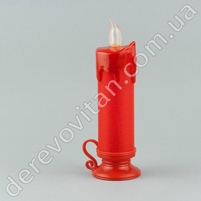 LED-свічка "Подвічник" на батарейках, червона, 2 шт.