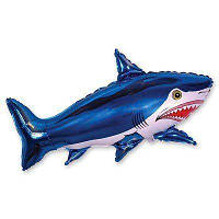 Акула большая синяя (105х75 см)(не надута)