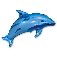 Дельфин голубой (93х73 см)(надута гелием)