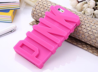 Силиконовый чехол яркий Pink для iphone 5/5S Victorias Secret 3D