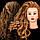 Навчальний манекен для зачісок, укладок і плетіння PROFI No6 натурального волосся, золотистий, фото 2