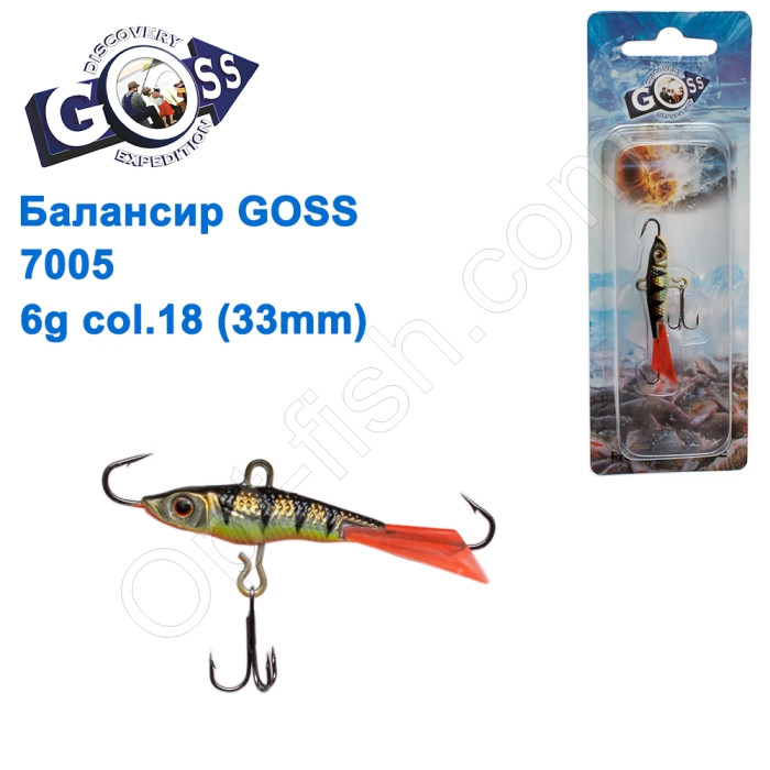 Балансир Goss 7005 6g col. 18 (33mm), фото 1