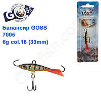 Балансир Goss 7005 6g col. 18 (33mm)