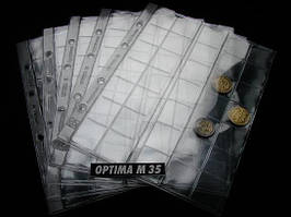 Аркуш для монет OPTIMA 35 комірок 27 мм