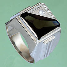 Срібний перстень з кварцем та цирконом