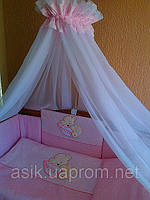 Детская постель TuttoLina Sleeping Bear (7 элементов)розовый (мишка на подушке) 52