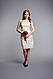 Короткий мереживне весільне плаття кольору айворі, фото 2