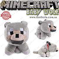 Іграшка Вовченя з Minecraft "Baby Wolf" 21 х 12 см