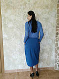 Сукня для вагітних та для годування Pregnant Style Sansa 46 синя., фото 2