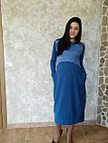 Сукня для вагітних та для годування Pregnant Style Sansa 46 синя., фото 3