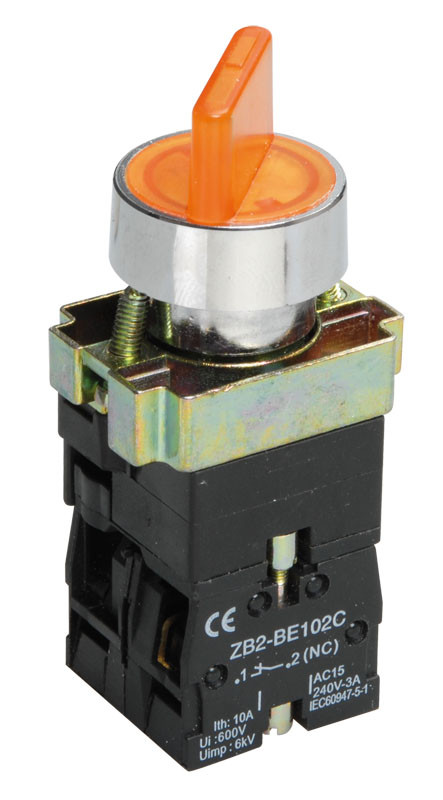 Перемикач LAY5-BK2565 2 положення жовтий IEK