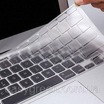 Apple MacBook Air Pro 13/15/17 Накладка Захист (Прозорий силікон, ENTER вертикально — розкл. EU), фото 1